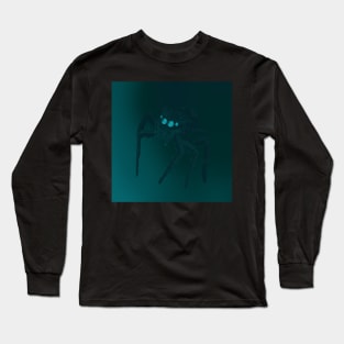 Jumping Spider Drawing V21 (Light Blue 1) Long Sleeve T-Shirt